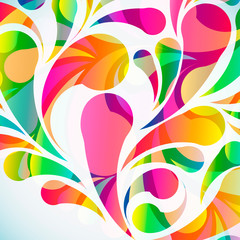 Wall Mural - abstract colorful arc-drop background. vector.