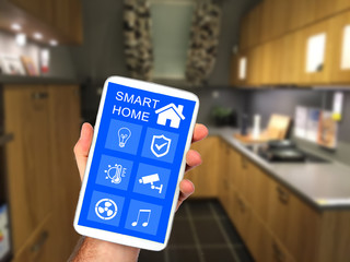 
smart home - remote home control system on a digital tablet or phone