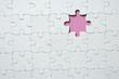 Jigsaw puzzle with missing fragment
