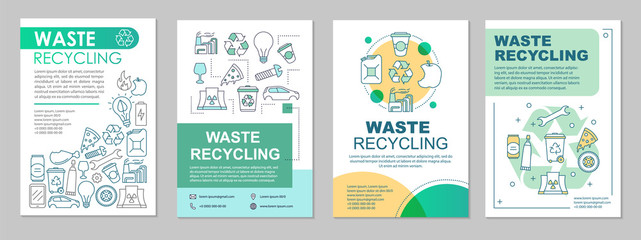 Wall Mural - Waste recycling brochure template layout