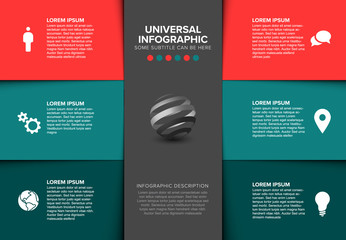 Wall Mural - Vector multipurpose Infographic template