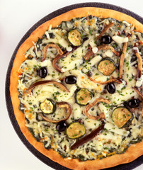 Canvas Print - COURGETTE, AUBERGINE PIZZA