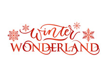 Winter Wonderland Inspirational Holidays Card With Lettering
