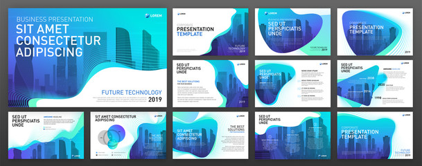 powerpoint presentation templates set for business and construction. use for keynote presentation ba