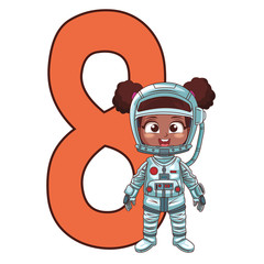 Canvas Print - astronaut girl number eight