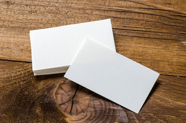 white blank business card