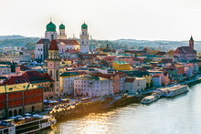 Landscape With The City Of Passau, Germany, Bavaria.