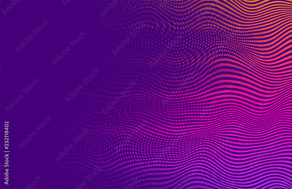 Abstract vector background. Halftone gradient gradation. Vibrant  trendy texture, with blending colors. - obrazy, fototapety, plakaty 