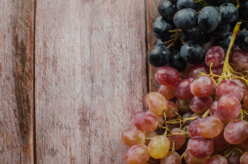 Blue grapes with green leaf healthy eating, isolated