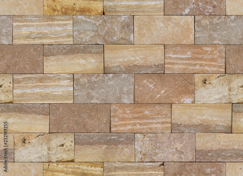 Fototapeta seamless texture of block laying wall
