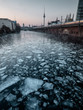 Halffrozen river 