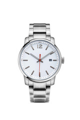 business man watch in white background