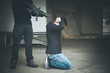 © reewungjunerr - Businessman is hostage from bandit,Thailand people,Hostage of terrorist man concept