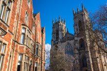 A View Towards York Minster, The Cathedral And Metropolitical Church Of Saint Peter In York, Yorkshire, England