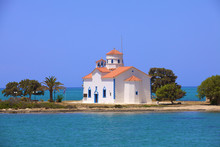Agios Spyridon Church, Elafonisos Island, Laconia, The Peloponnese, Greece, Southern Europe
