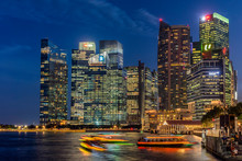 Night Skyline, Downtown Core, Singapore