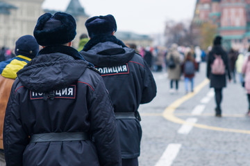 Russian police on the Red Square