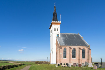 Dutch Reformed Church (Hervormde Kerk) in Den Hoorn on the Dutch island of Texel, built in the fifteenth century.