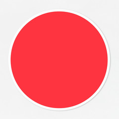 blank round red message board
