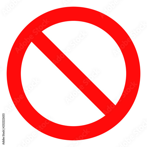 Fotografía Forbidden icon on a white background