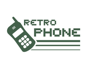 Wall Mural - retro phone illustration