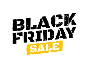 Wall Mural - Black Friday sale inscription design template. Black Friday typography banner. Vector illustration eps 10.