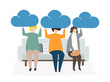 © Rawpixel.com - Illustration of people avatar cloud connection concept