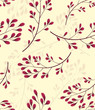 Seamless red floral pattern.