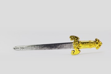 Sword knight toy Golden plastic handle