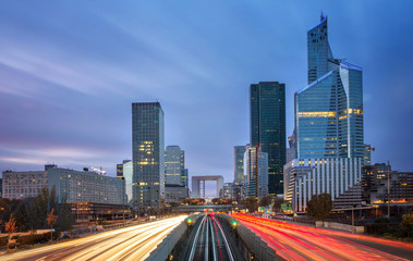 La defense district in Paris , France