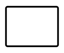 Protable Tablet Computer Device With Edge To Edge Screen Flat Vector Icon For Apps And Websites
