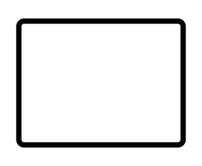 Wall Mural - protable tablet computer device with edge to edge screen flat vector icon for apps and websites