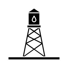 Sticker - Oil rig glyph icon