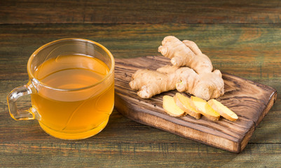 Poster - Healthy drink of ginger, lemon and honey - Zingiber officinale