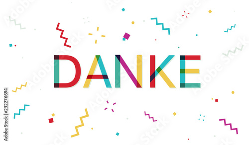 Danke Colorful German Thank You Sign With Confetti Buy This Stock Vector And Explore Similar Vectors At Adobe Stock Adobe Stock