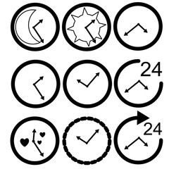 Clock icon vector for business