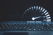 Internet Speed Measurement. Internet And Technology Concept