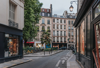 Wall Mural - cozy street in paris, france