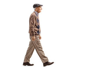 Wall Mural - Senior man walking