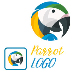 parrot logo vector fun art illustration