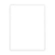 High quality realistic new version of soft clean white tablet computer with blank white screen. Realistic vector mockup tablet pad for visual ui app demonstration.