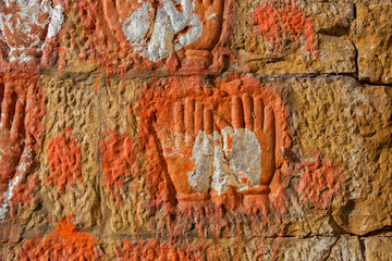 texture art india style on the wall, india