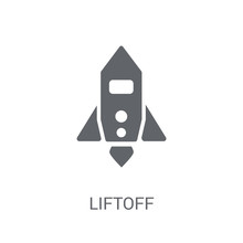 Liftoff Icon. Trendy Liftoff Logo Concept On White Background From Astronomy Collection