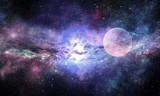 Fototapeta Do przedpokoju - Space planets and nebula