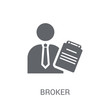 Broker icon. Trendy Broker logo concept on white background from business collection