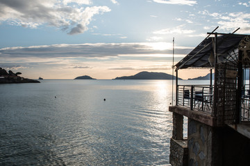 Wall Mural - Sunset in LERICI, Liguria, Italy