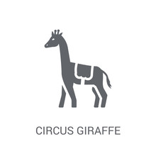 Circus Giraffe Icon. Trendy Circus Giraffe Logo Concept On White Background From Circus Collection