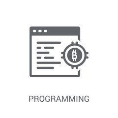 Programming icon. Trendy Programming logo concept on white background from Cryptocurrency economy and finance collection