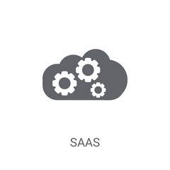 Wall Mural - saas icon. Trendy saas logo concept on white background from General collection