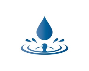 Poster - Water drop logo template illustration